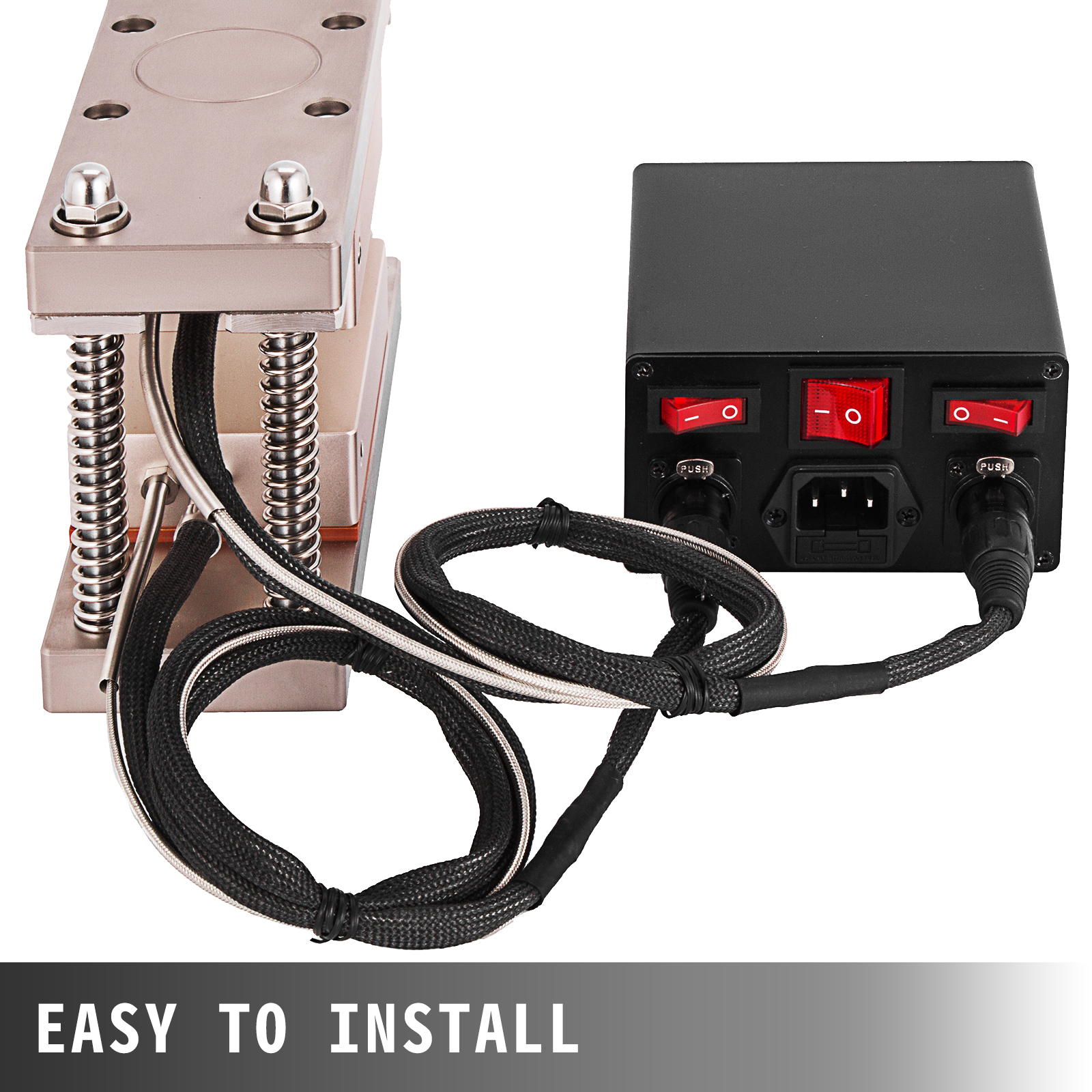 3x7" Rosin Press Caged Plate Kitpairs 1020 Ton Hydraulic Rosin Heat