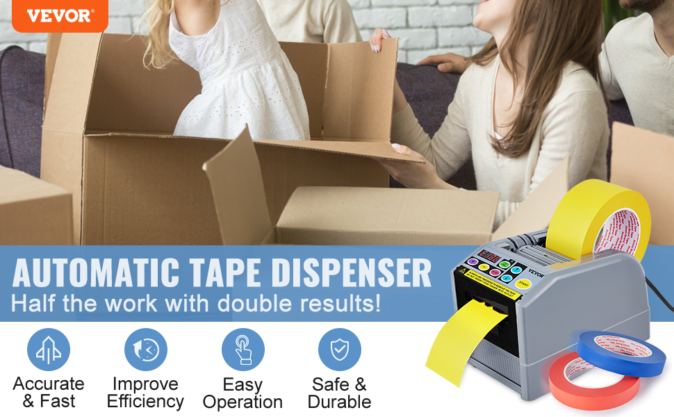 Tape dispenser,automatic,adhesive cutter