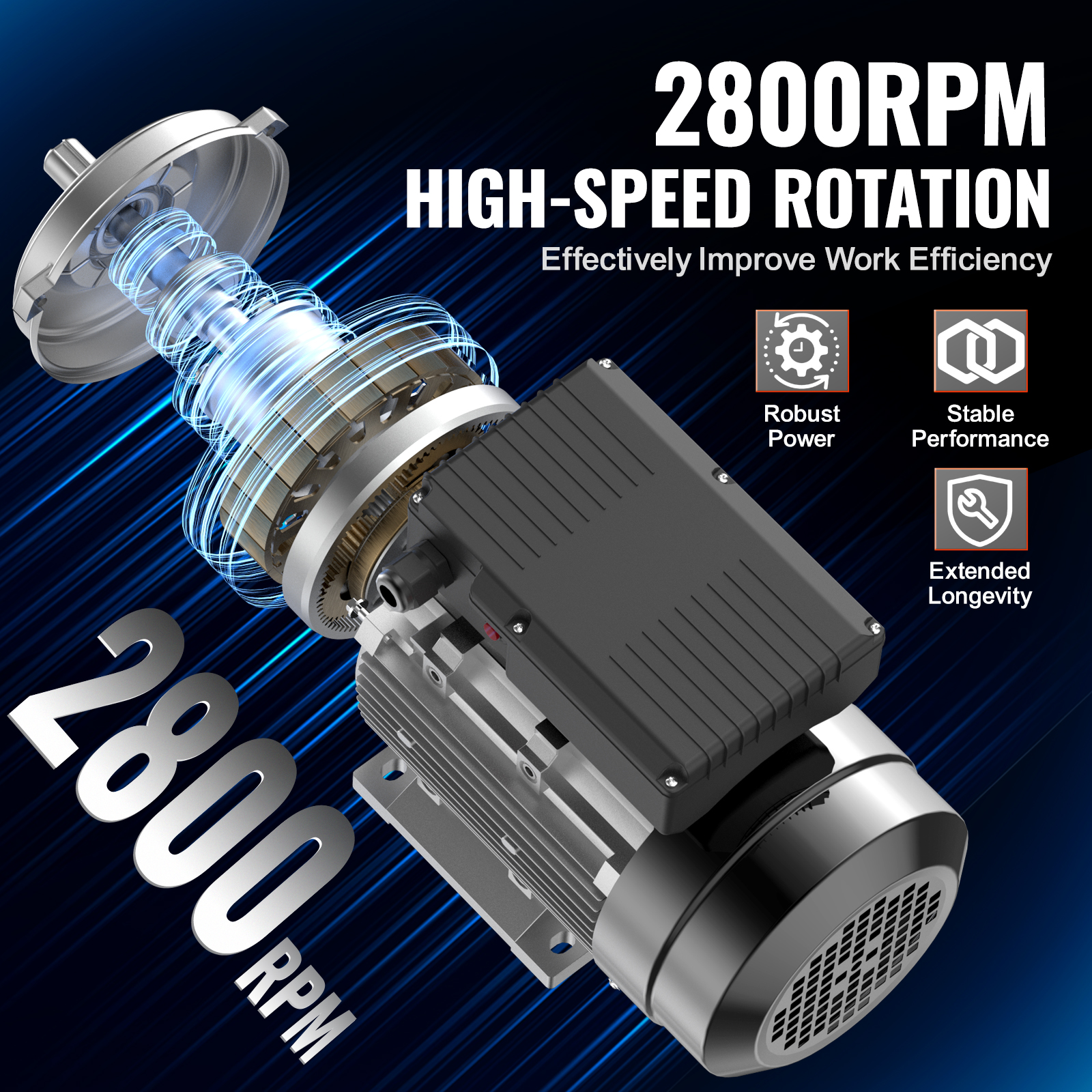 Mophorn Electric Motor, Air Compressor Motor Single Phase, 7.1A 220 ...