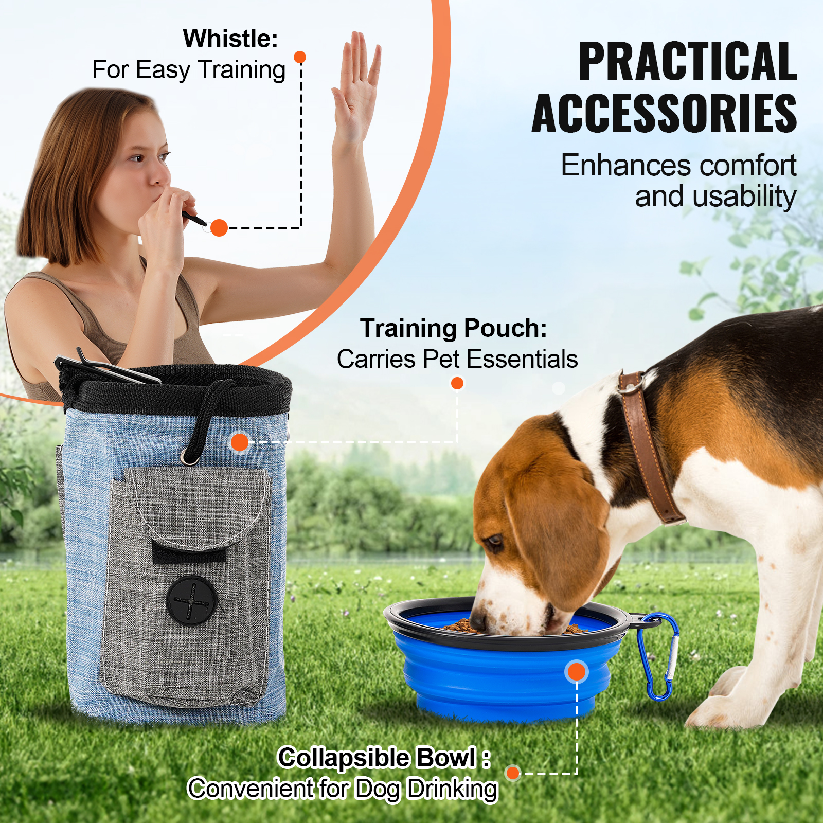 VEVOR Dog Agility Training Equipment w/ Hurdles Cone/Tunnel / Jump/Tunnels Ring - Picture 20 of 98