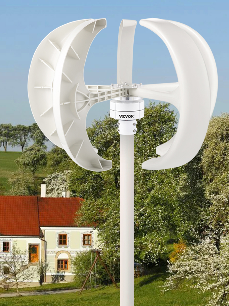 Generador de viento de 600 W para instalaciones de energía eólica Lantern tipo 5 hojas 12/24 V farol blanco 600 W 12 V 