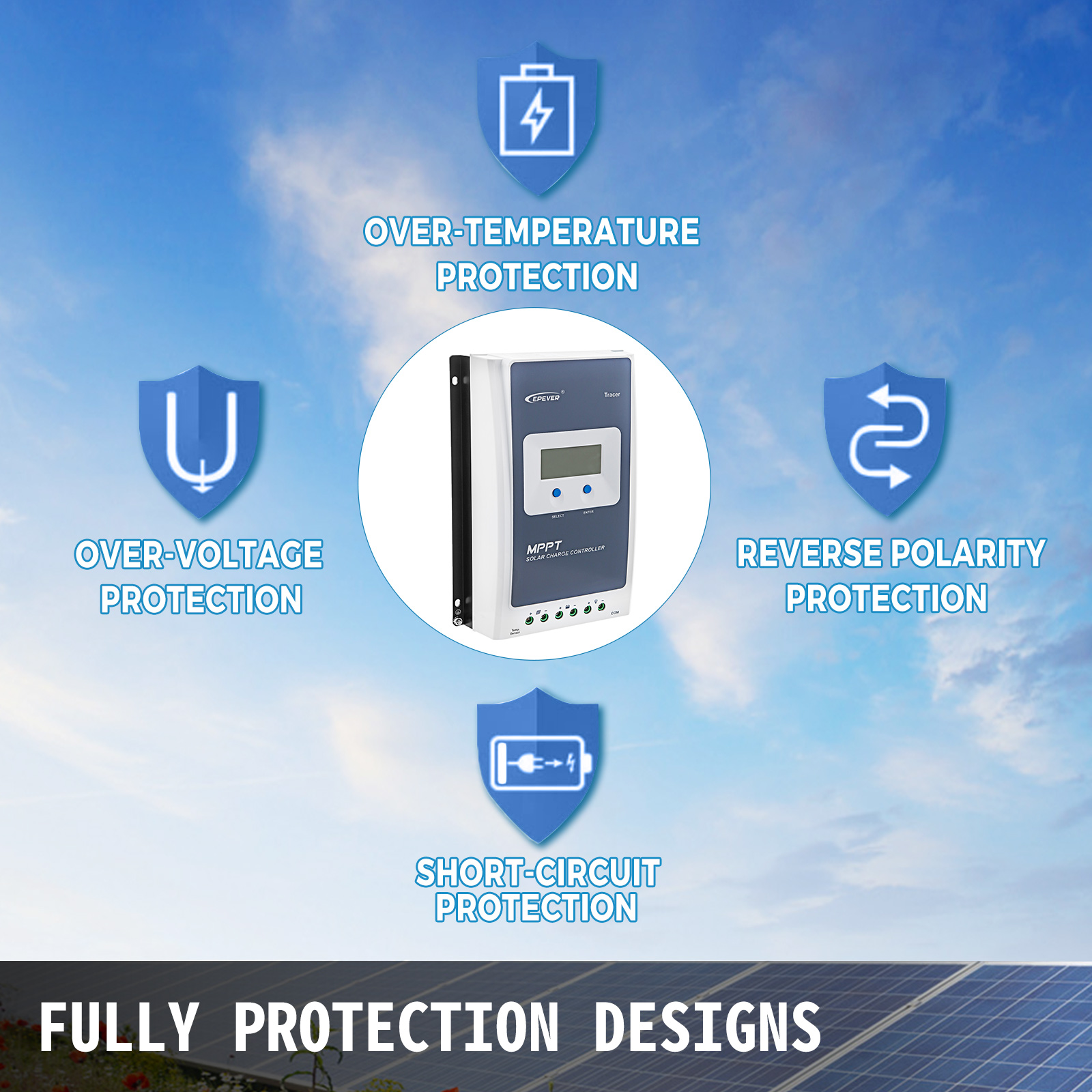 Solar Charge Controller 30 Amp MPPT Charge Controller Solar Panel ...
