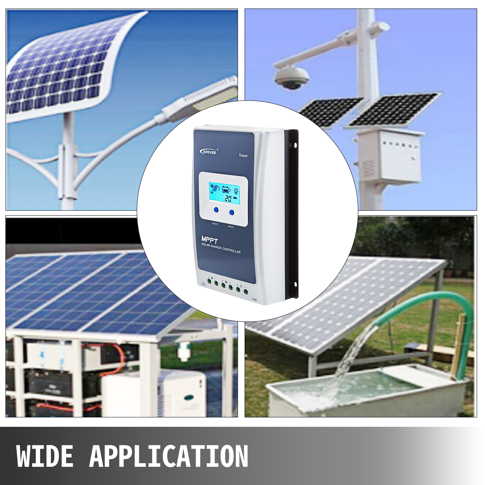 Regolatore Di Carica Solare MPPT Headerbs 60A – 12V/24V Automatico, Con Display LCD E Doppia Porta USB, Per Pannelli Solari