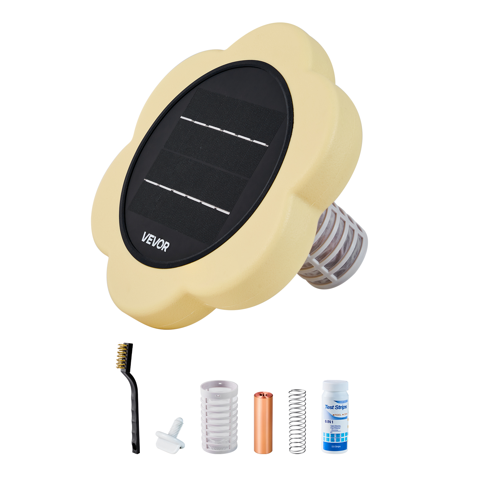 VEVOR Solar Pool Ionizer Petal/Hexagon/Round Design Pools Up to 35000/45000 Gal