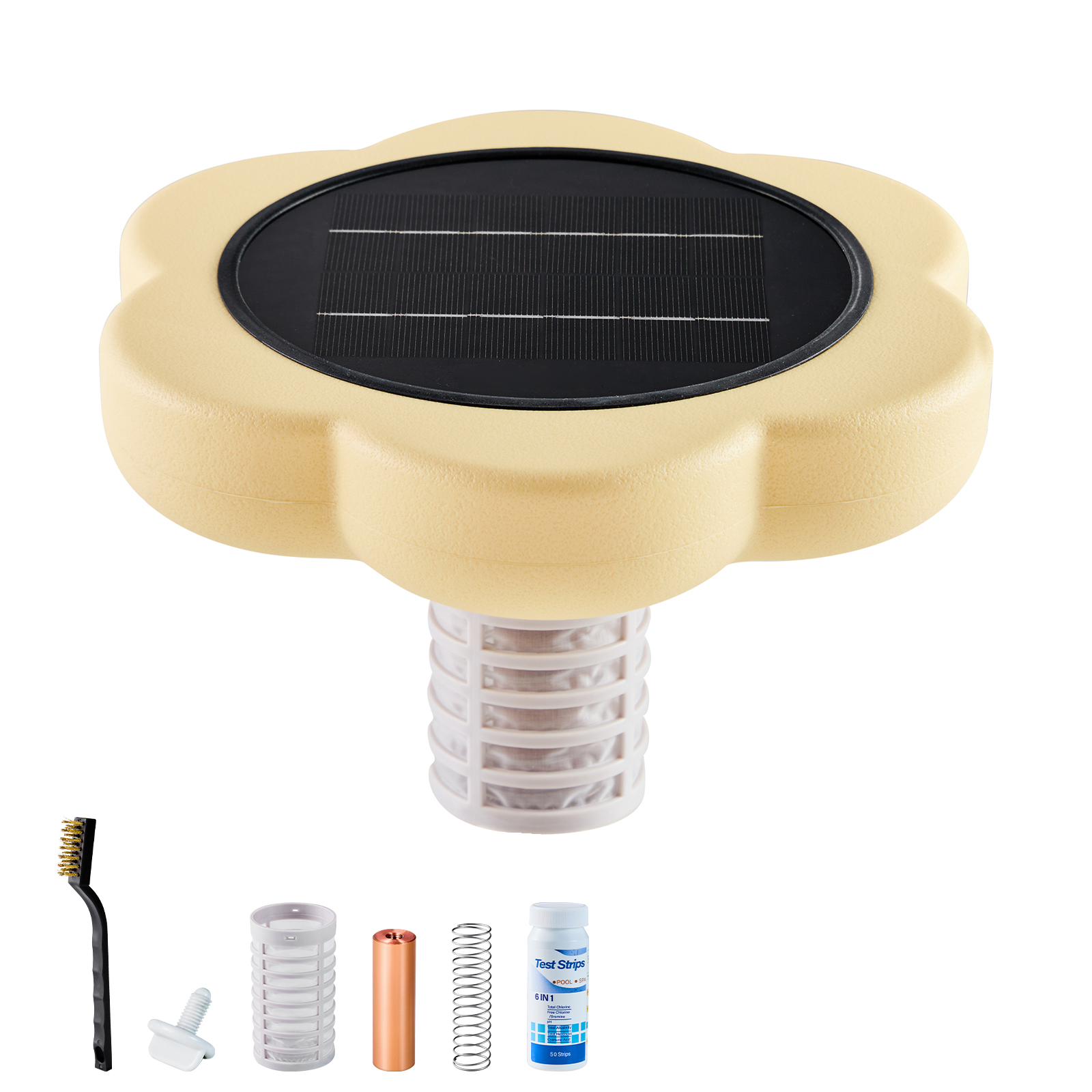 Uimoso Solar Pool Ionizer Petal/Hexagon/Round Design Pools Up to 35000/45000 Gal