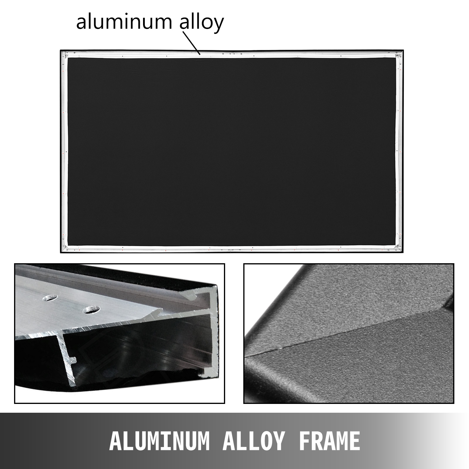VEVOR 100"-155" Projector Screen 16:9 HD 4K Home Theatre 3D Aluminum & PVC - Picture 65 of 132