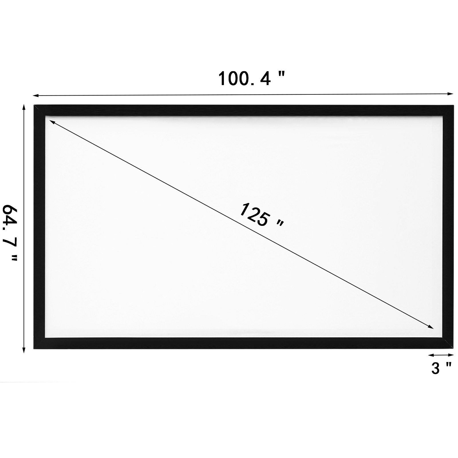 VEVOR 100"-155" Projector Screen 16:9 HD 4K Home Theatre 3D Aluminum & PVC - Picture 68 of 132