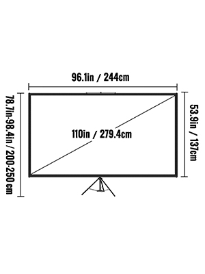 Tripod projector screen,60 inch,4K HD 16:9