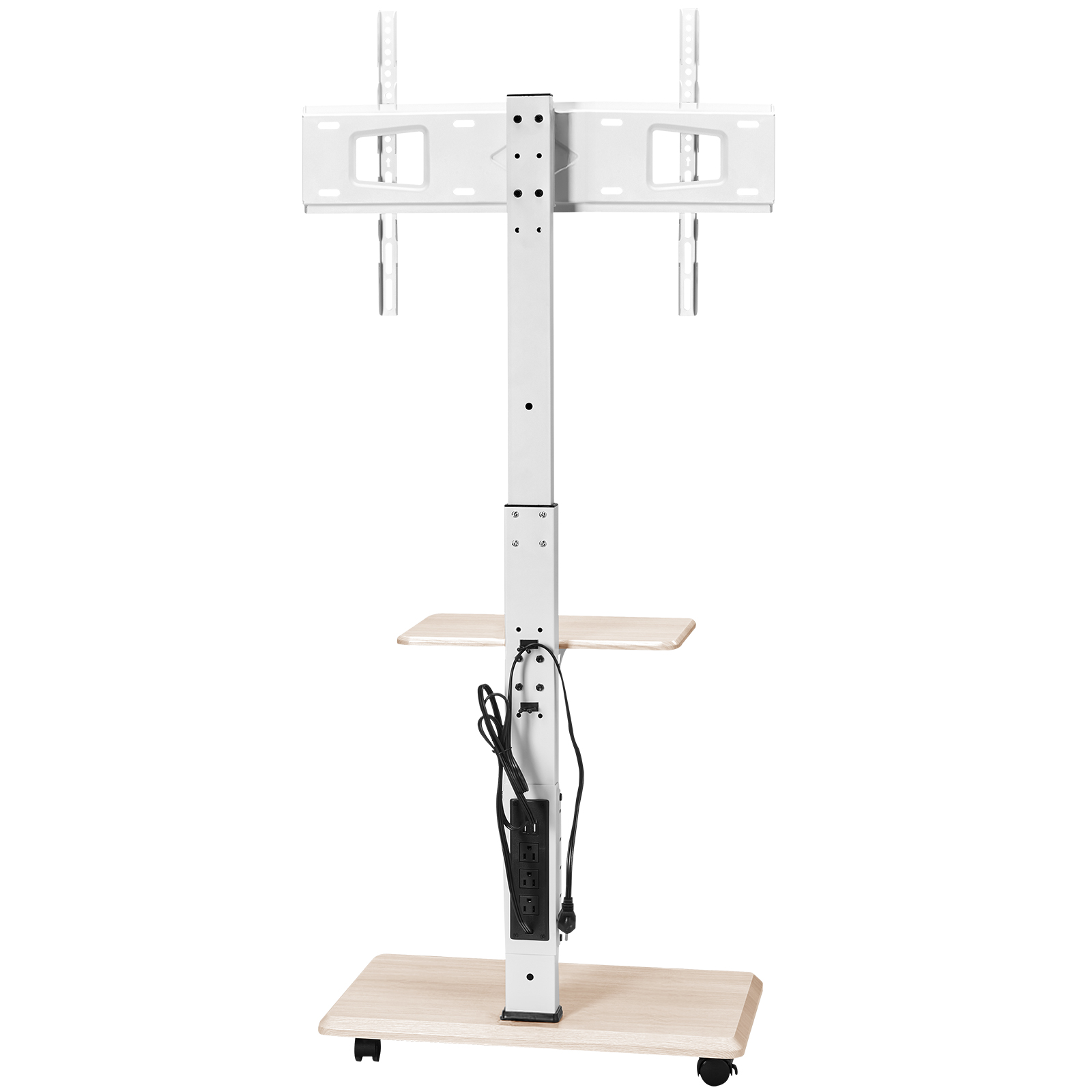 Rolling TV Stand Mobile TV Cart Holds Up to 44-205 lbs for 17-100 Inch Screens - Picture 19 of 115