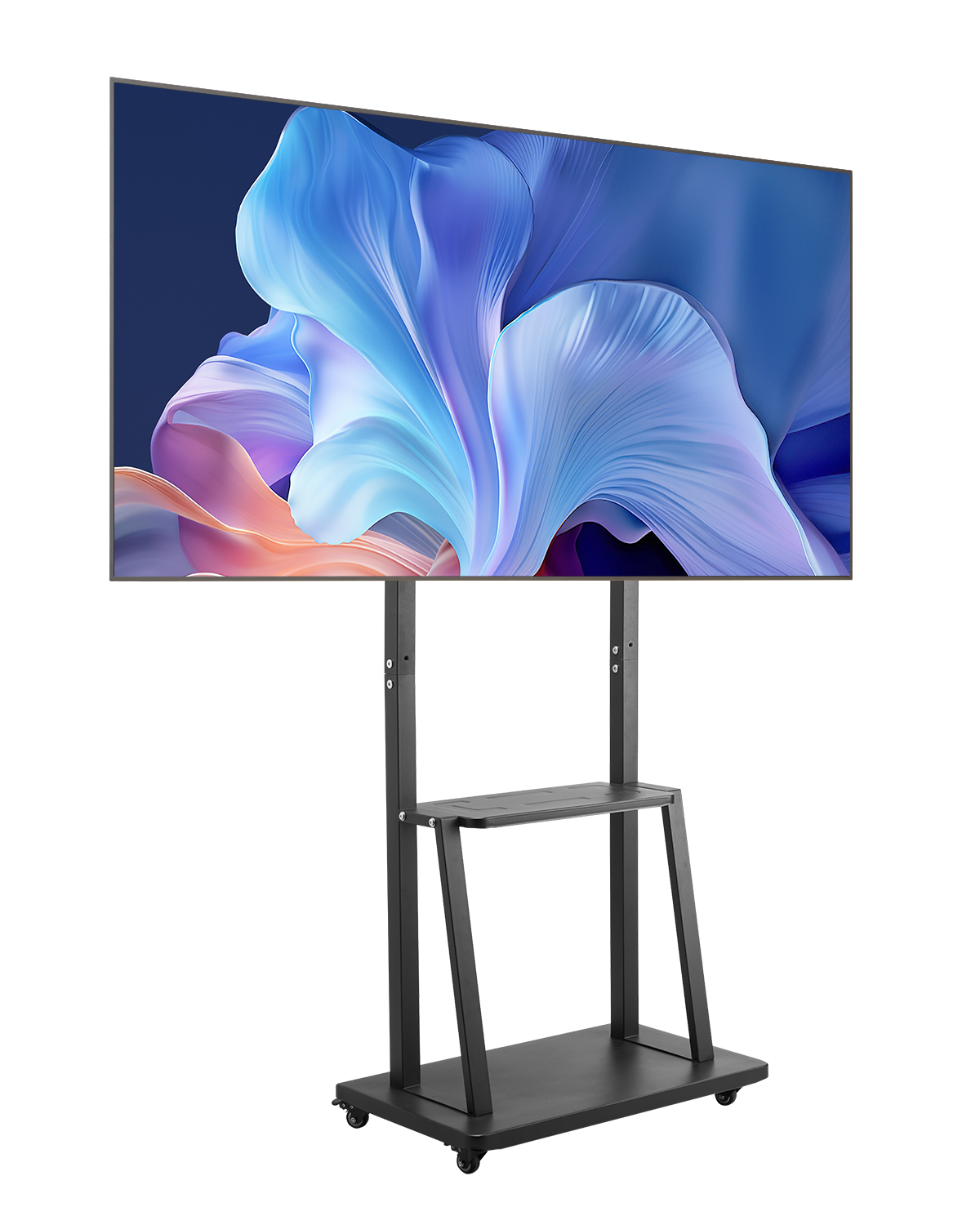 Rolling TV Stand Mobile TV Cart Holds Up to 44-205 lbs for 17-100 Inch Screens - Picture 20 of 115