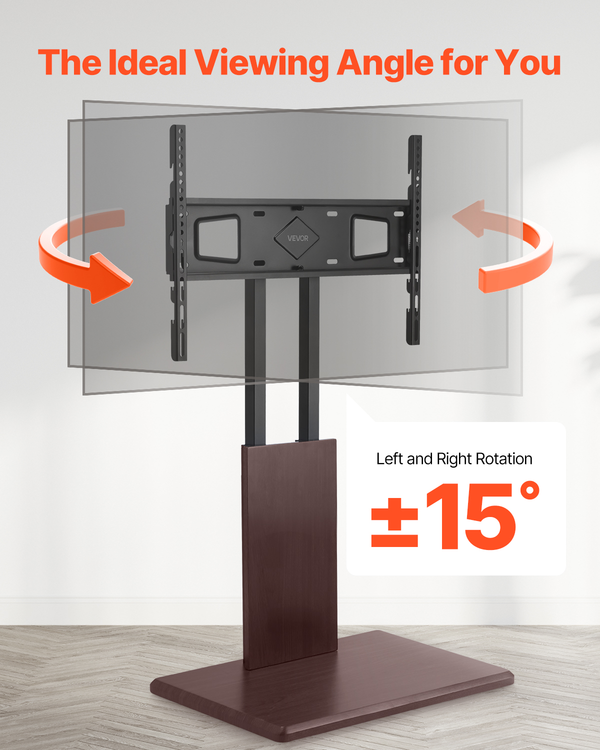 Rolling TV Stand Mobile TV Cart Holds Up to 44-205 lbs for 17-100 Inch Screens - Picture 72 of 115