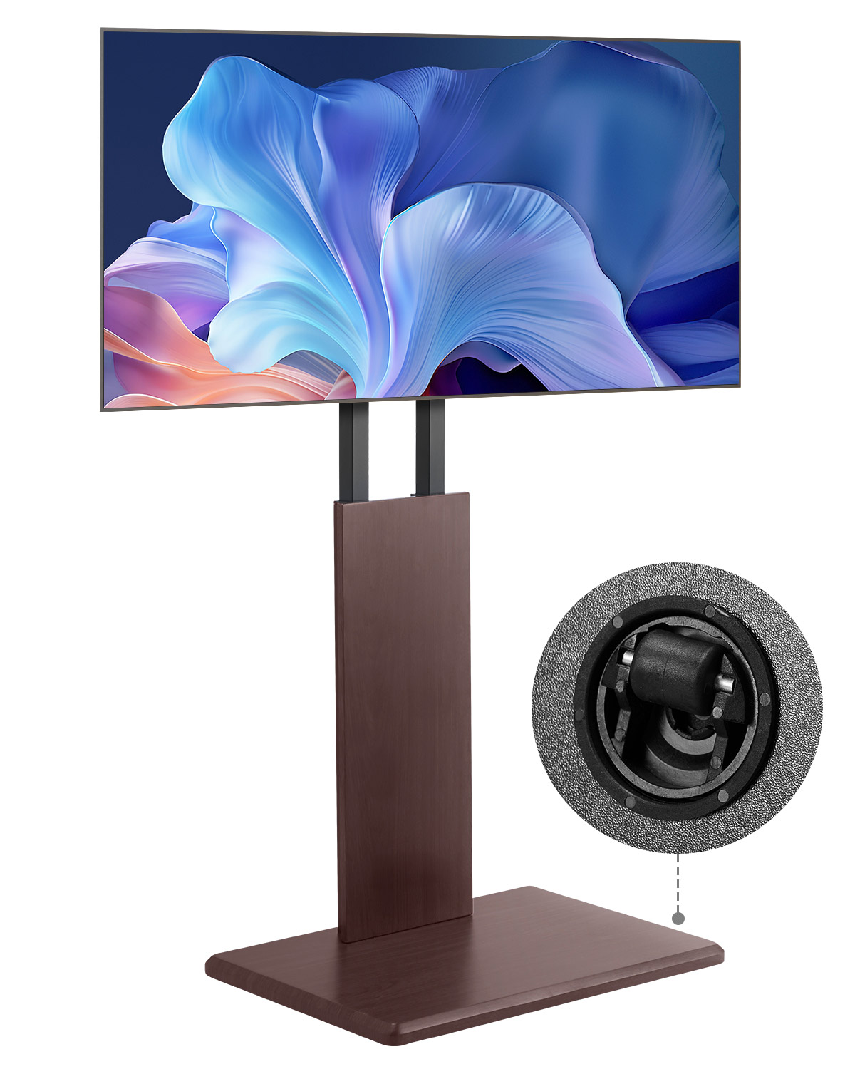 Rolling TV Stand Mobile TV Cart Holds Up to 44-205 lbs for 17-100 Inch Screens - Picture 68 of 115