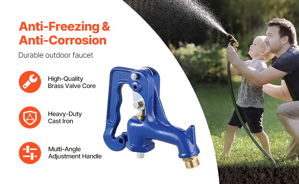 Frost Free Outdoor Faucet Freeze Proof Yard Hydrant Complete Head