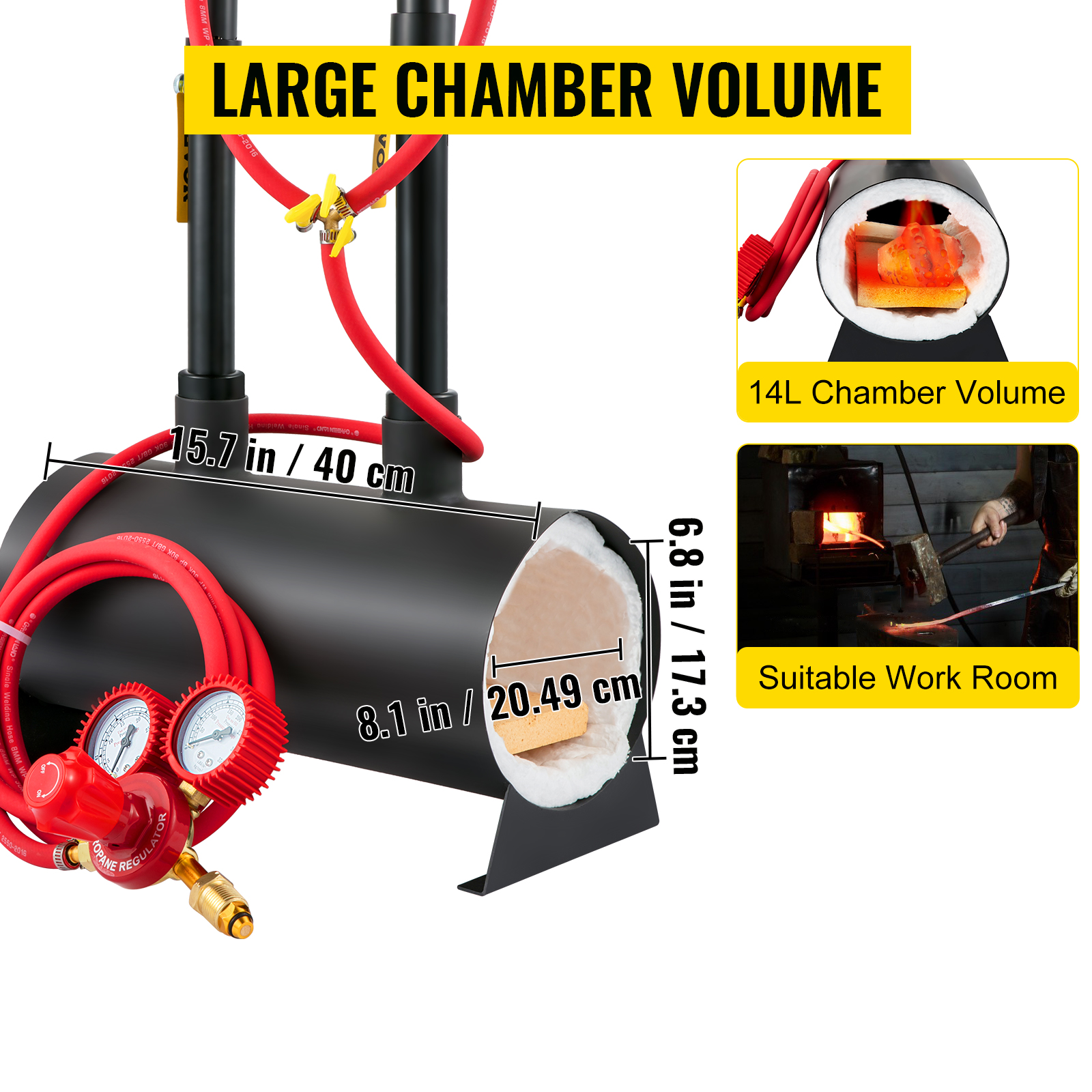 VEVOR VEVOR Gas Propane Furnace Burner Portable Dual Burners