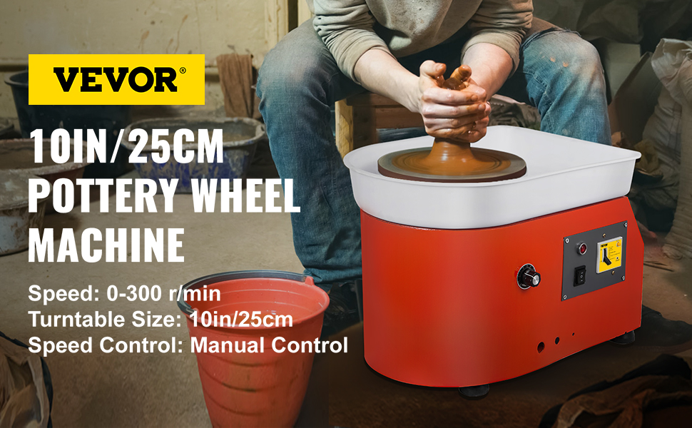 250W Blue UK Pottery Wheel Pottery Wheel Forming Machine 25CM Electric Pottery Wheel DIY Machine 250W with Pedal-Controlled Removable Bowl Ceramic Art Tool for Ceramic Work Clay Art 