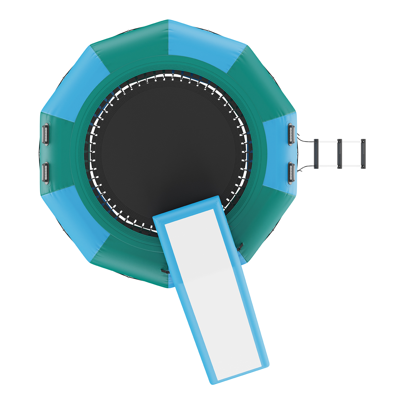 VEVOR 6.5/10/12/13/15/17ft Inflatable Water Trampoline Swim Platform Bounce - Picture 146 of 158