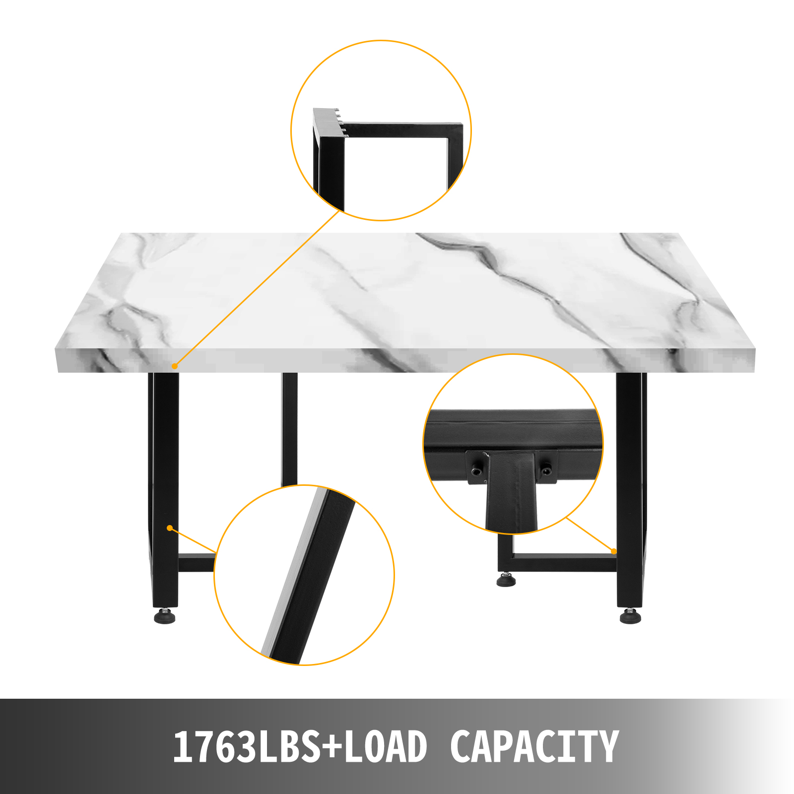 VEVOR Metal Table Legs Set of 2, Dining Table Legs 28” Height, 18