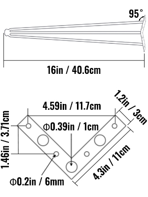 VEVOR VEVOR Gambe per Tavolo da 4 Pezzi con Piastra di Montaggio