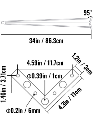 Hairpin Table Legs,Carbon Steel,16-40\\\