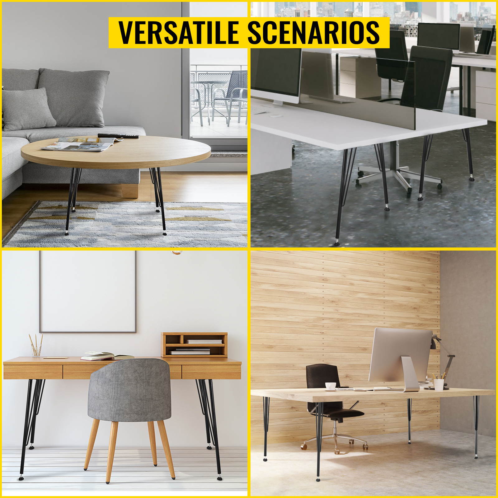 Épingle à cheveux, pieds de table, hauteur 71 cm