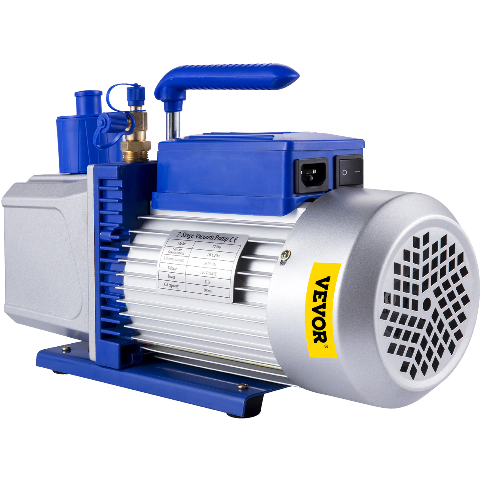9 CFM 1 HP Rotary 2 Stage Vacuum Pump Refrigerant Gauges Tools Air Condition - Picture 98 of 110