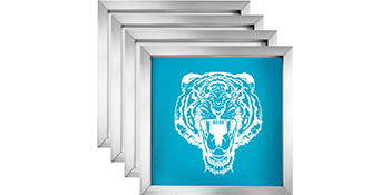 VEVOR Silk Screen Frame 4 Pieces Aluminum Silk Screen Frame 20x20 Inch Pre-Stretched Silk Screen Printing Frame with White 110 Count Mesh
