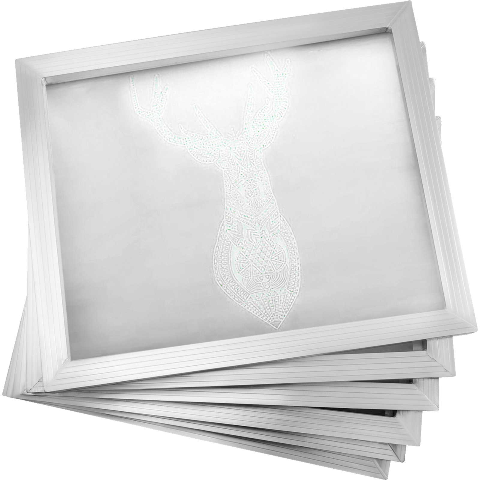 6 PCS Aluminum Frame Silk Screen Printing Screens 20" x 24" White 160 Mesh Count 