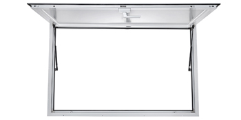 VEVOR Concession Window 36 x 24 Inch, Concession Stand Serving Window Door with Double-Point Fork Lock, Concession Awning Door Up to 85 degrees for Food Trucks, Glass Not Included