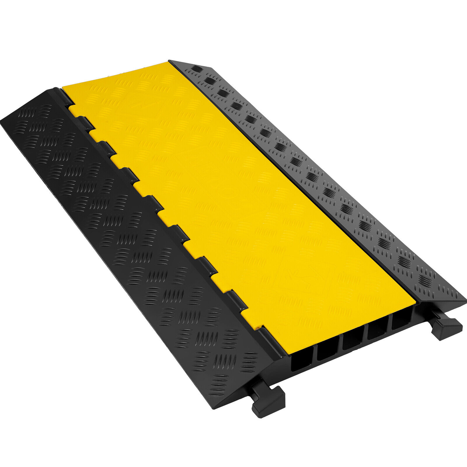 VEVOR 5 Channel Rubber Electrical Wire Cable Protector Ramp. Cover Guard Warehouse