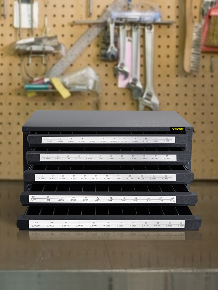 VEVOR Drill Bit Dispenser FiveDrawer Drill Bit Dispenser, Drill Bit