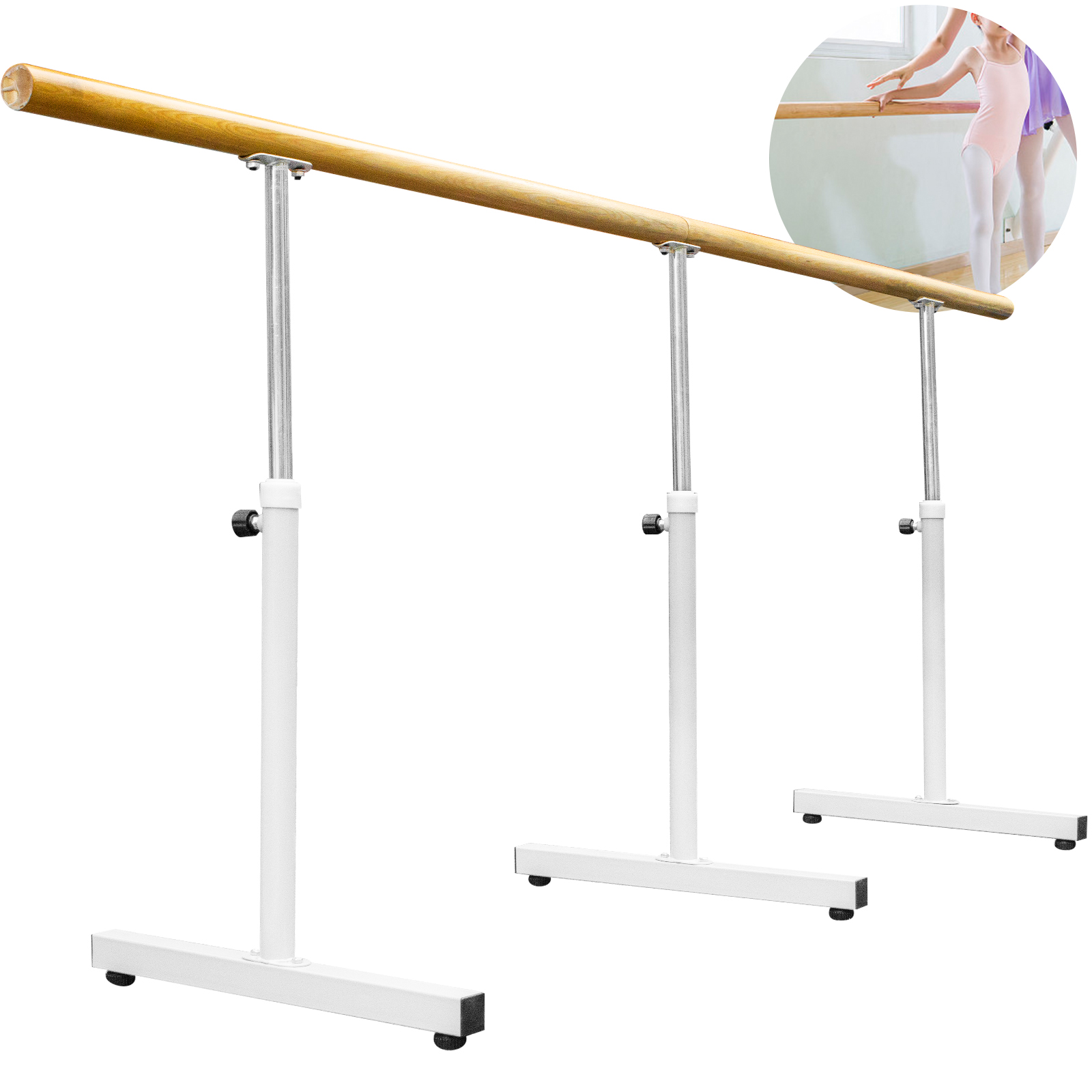 Portable Single Bar Ballet Barre Freestanding Stretch Dance Bar