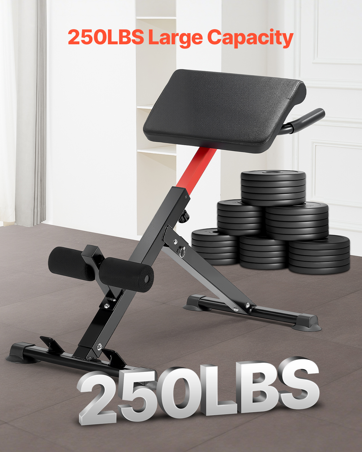 Roman Chair Back Extension Hyperextension Bench Multi-Function Adjustable Gym