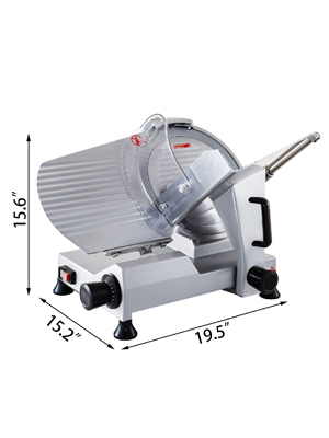 VEVOR Commercial Meat Slicer, 10 inch Electric Food Slicer, 240W Frozen Meat Deli Slicer, Premium Chromium-plated Steel Blade Semi-Auto Meat Slicer For Commercial and Home use