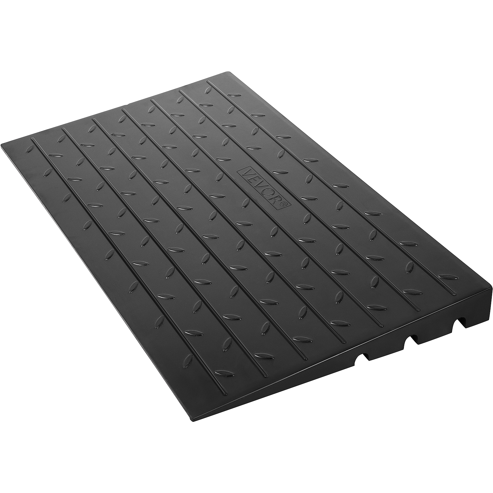 Rubber Threshold Ramp,3.5 in Rise,3 Channels