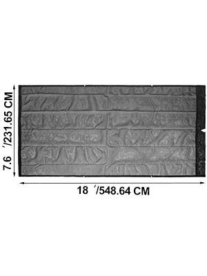 VEVOR Dump Truck Mesh Tarp 7.6'X18', Black Mesh Tarp with Grommets, Heavy Duty Mesh Tarp with 6'' Pocket Opening Shade, PVC Coated Trailer Tarp, for Truck Bed Cover