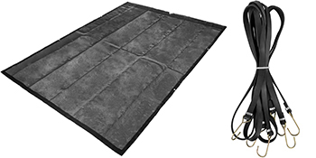 VEVOR Dump Truck Mesh Tarp 7.6'X18', Black Mesh Tarp with Grommets, Heavy Duty Mesh Tarp with 6'' Pocket Opening Shade, PVC Coated Trailer Tarp, for Truck Bed Cover