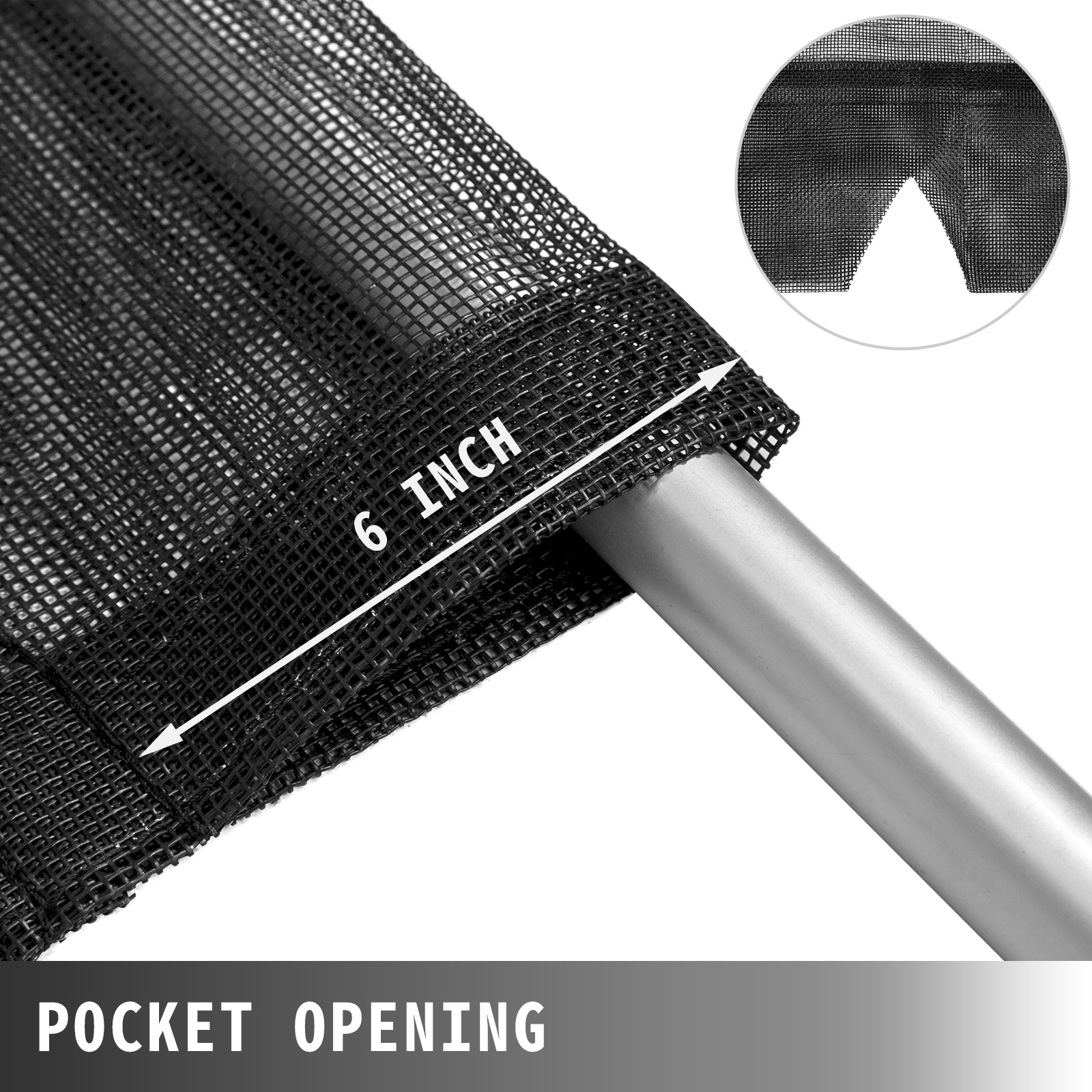 VEVOR Dump Truck Mesh Tarp 7'X20', Black Mesh Tarp with Grommets, Heavy Duty Mesh Tarp with 6