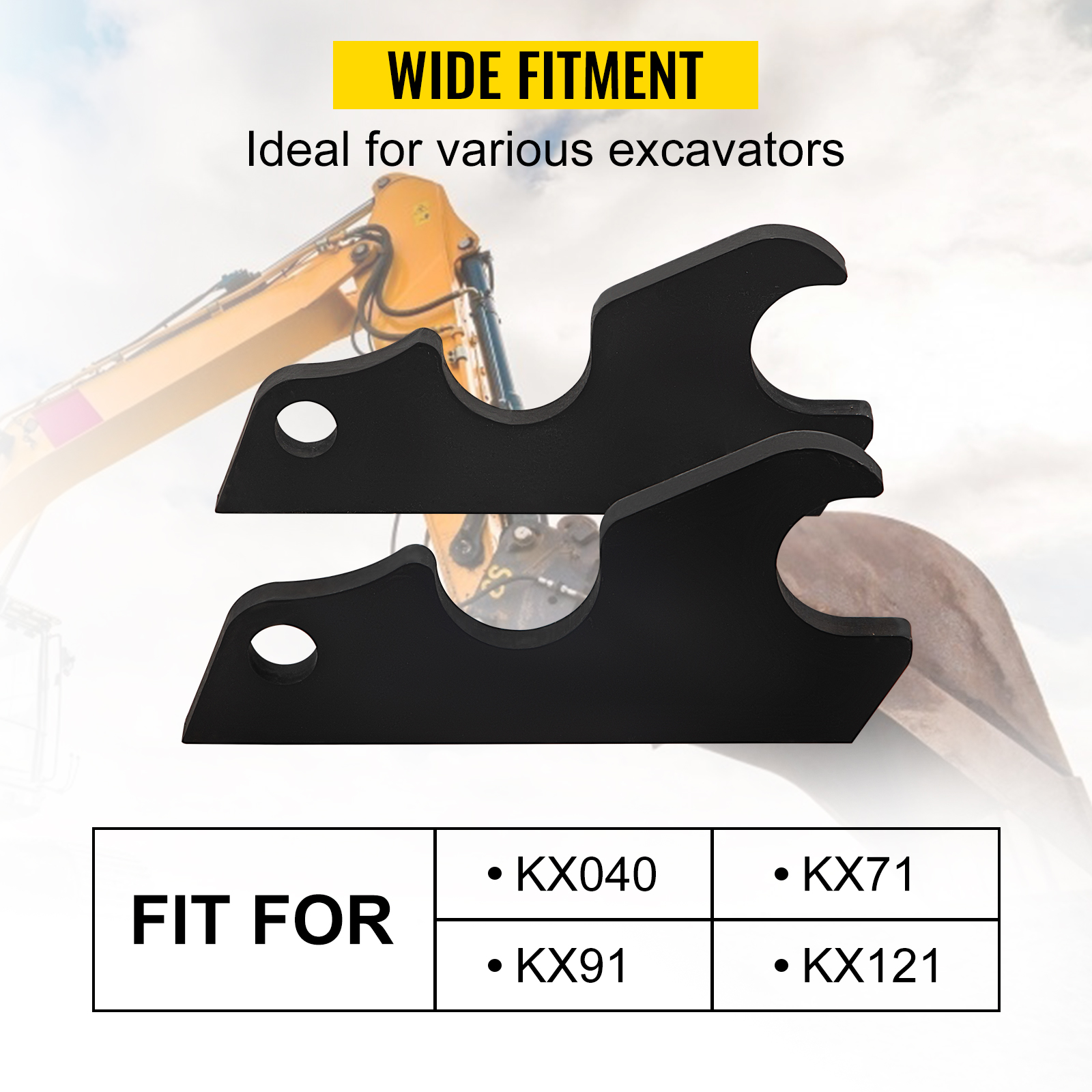 VEVOR Quick Attach Bucket Ears, 3/4\" Thickness Excavator Bucket Ears