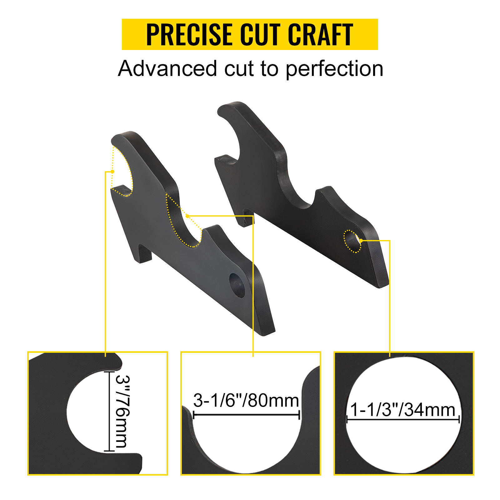 VEVOR Quick Attach Bucket Ears, 3/4" Thickness Excavator Bucket Ears