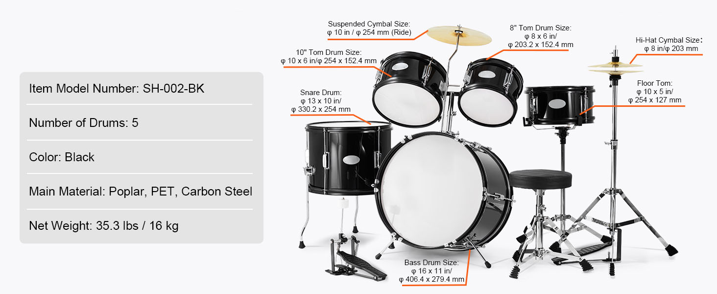 black drum set