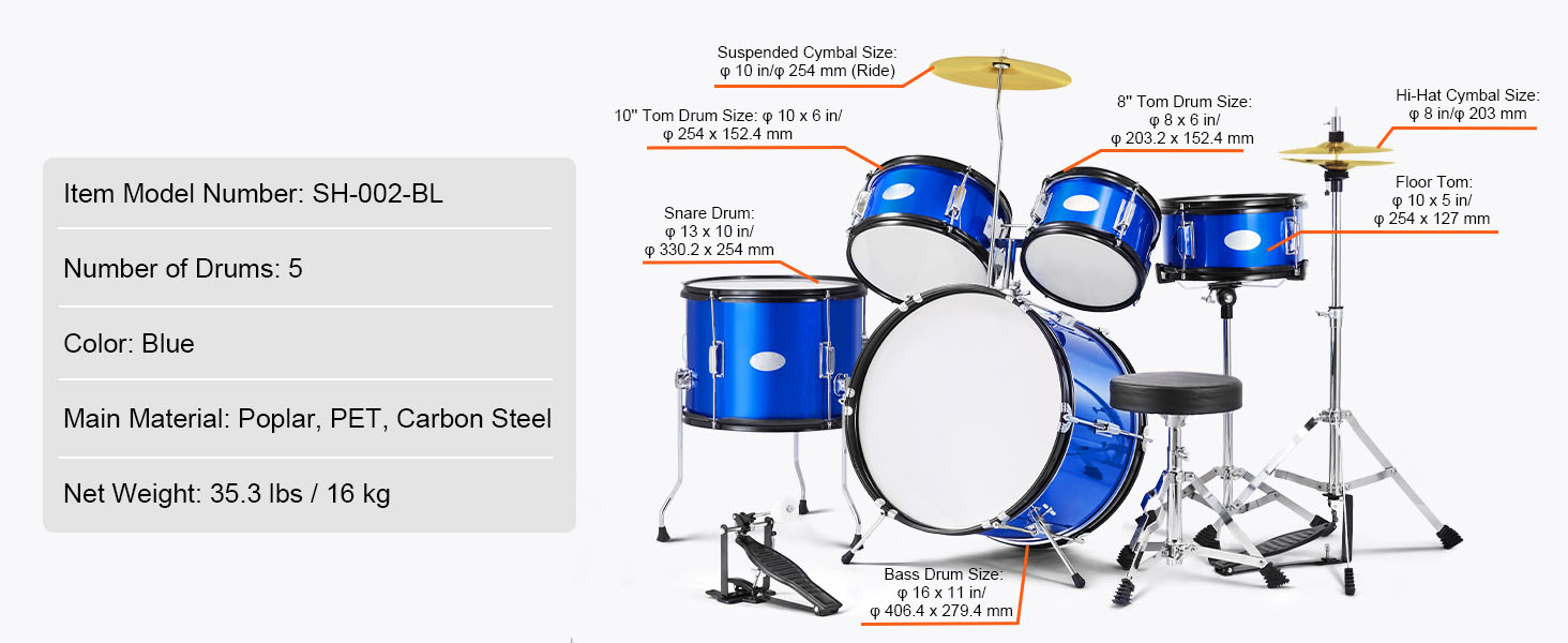 blue drum set