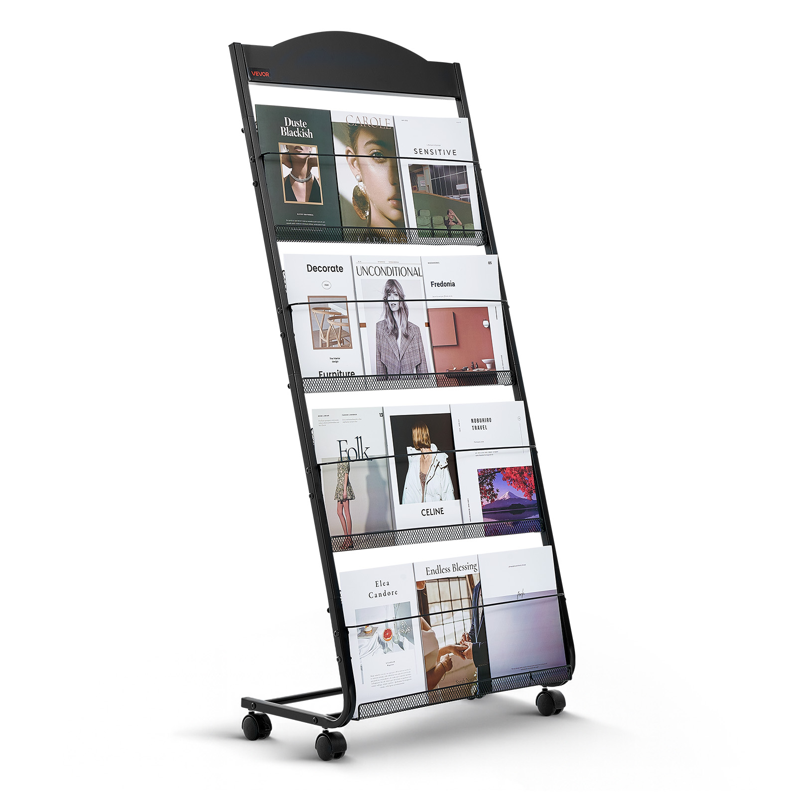 VEVOR Brochure Display Rack 4-30 Tiers Magazine Literature Display Stand