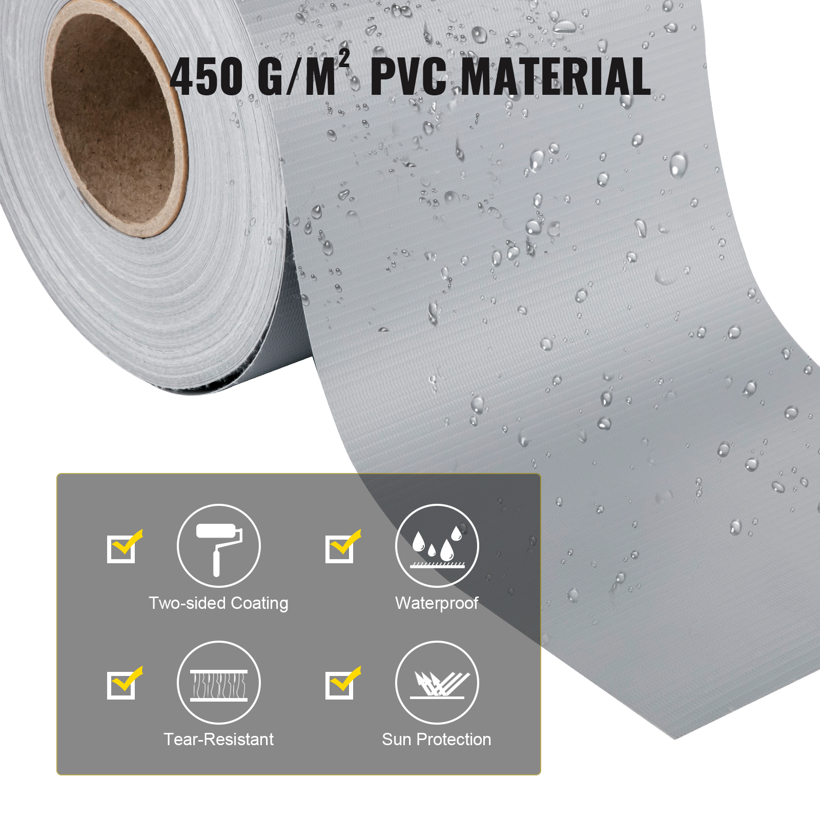 JOIEYOU Privacyscherm van pvc, inkijkbescherming, balkonbekleding