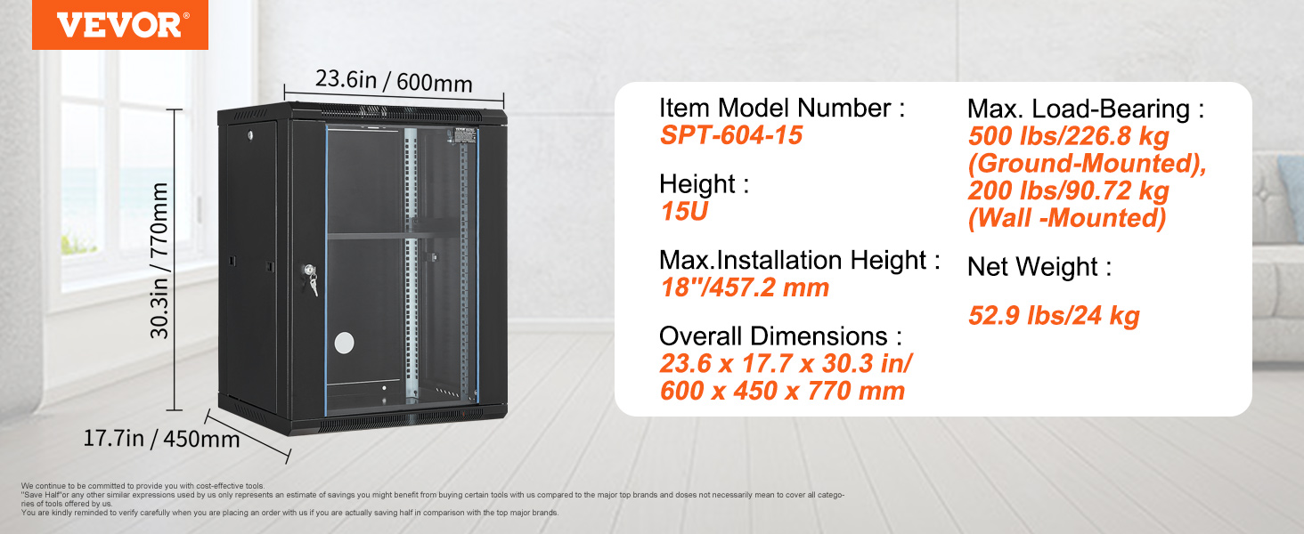 Server cabinet,15u,wall mount