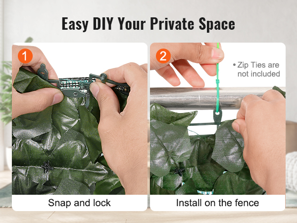 VEVOR Ivy Privacy Fence, 59 x 118in Artificial Green Wall Screen, Greenery Ivy Fence with Mesh Cloth Backing and Strengthened Joint, Faux Hedges Vine Leaf Decoration for Outdoor Garden, Yard, Balcony
