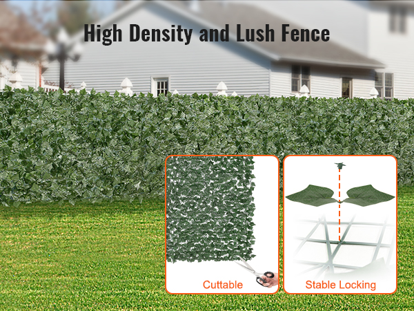 VEVOR Ivy Privacy Fence, 39 x 98 in Artificial Green Wall Screen, Greenery Ivy Fence with Strengthened Joint, Faux Hedges Vine Leaf Decoration for Outdoor Garden, Yard, Balcony, Patio Decor