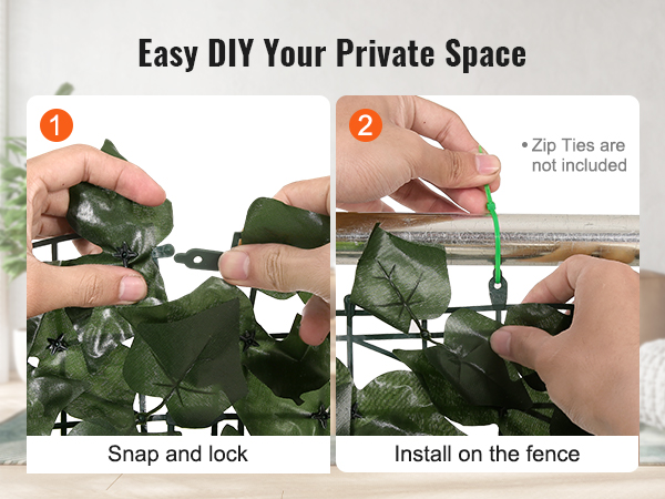 VEVOR Ivy Privacy Fence, 39 x 98 in Artificial Green Wall Screen, Greenery Ivy Fence with Strengthened Joint, Faux Hedges Vine Leaf Decoration for Outdoor Garden, Yard, Balcony, Patio Decor