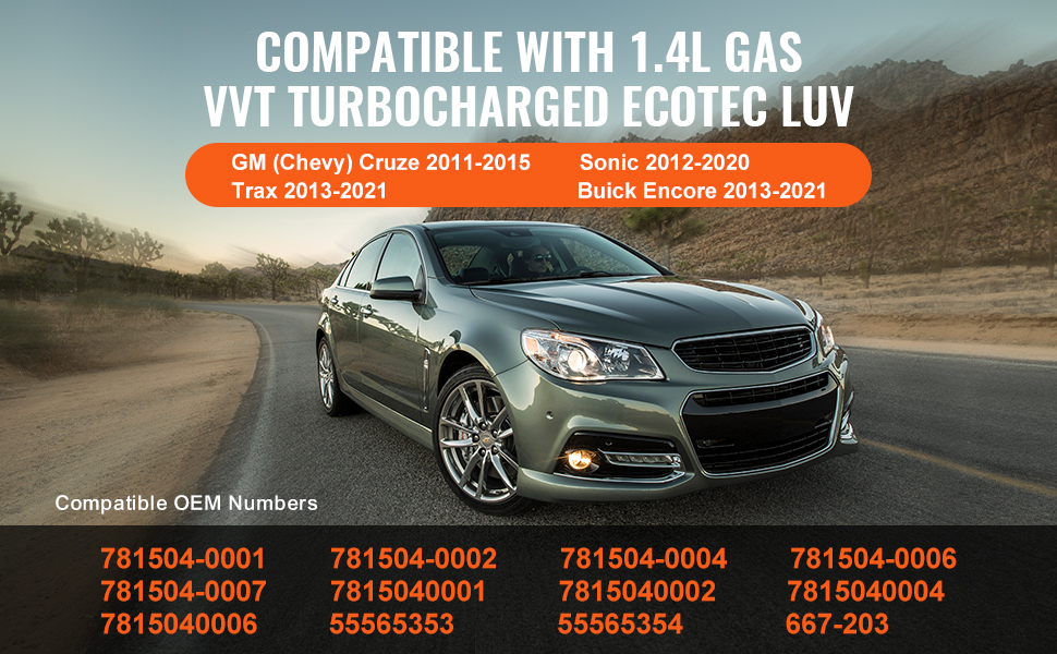 VEVOR Turbo Turbocharger Kit for Engines Chevy Chevrolet Cruze 2011