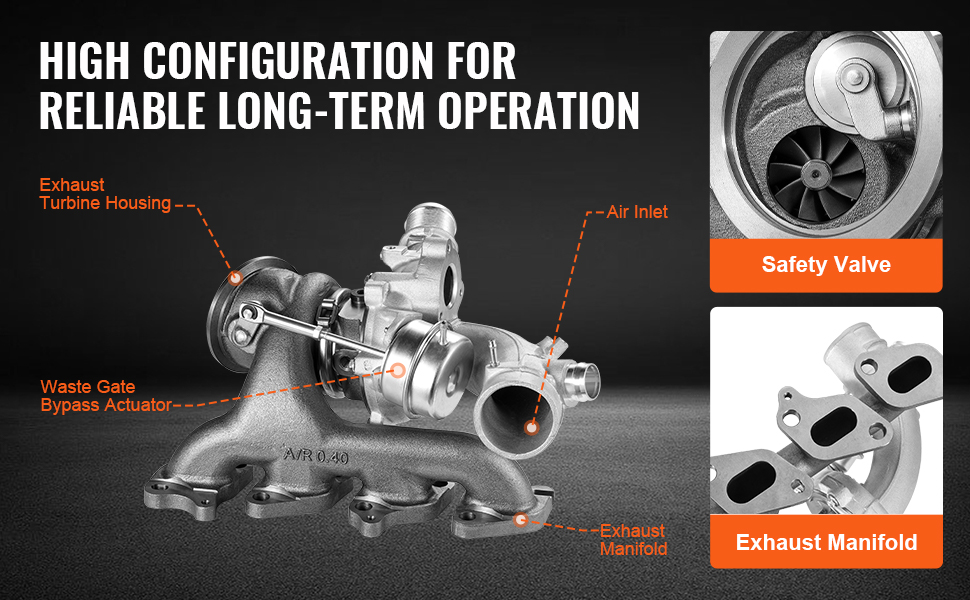 VEVOR Turbo Turbocharger Kit for Engines Chevy Chevrolet Cruze 2011