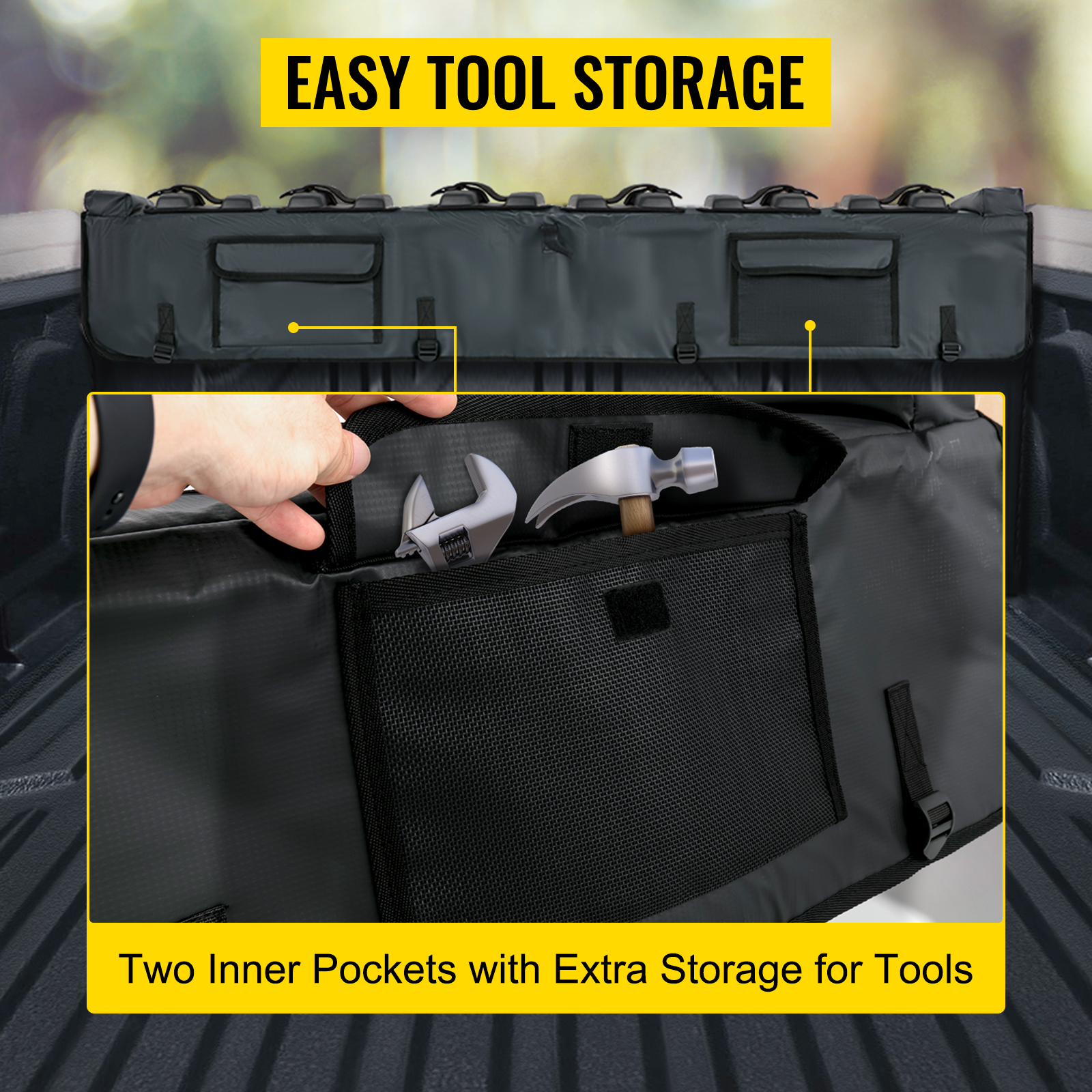 VEVOR Tailgate Pad, 63" Wide Tailgate Bike Pad, Truck Bike Pad for